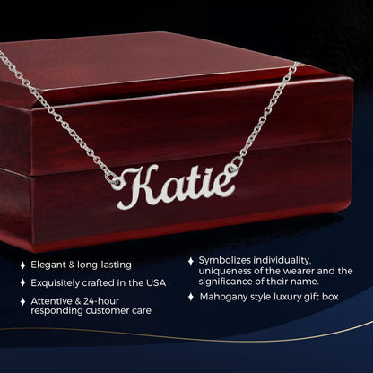 30th Birthday Name Necklace Custom Gifts