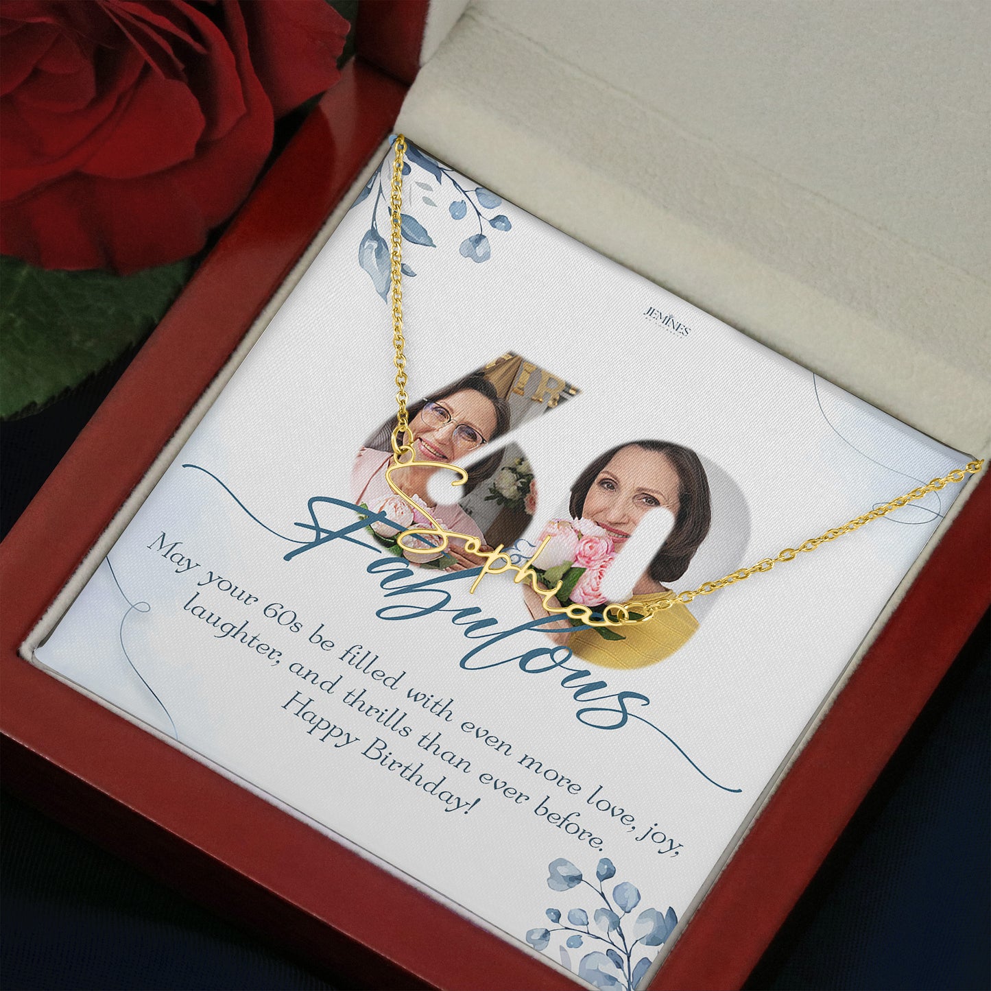 30th Birthday Signature Name Necklace Custom Gifts