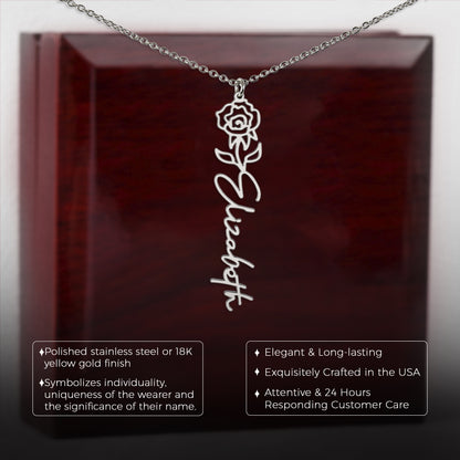 June Birth Flower Necklace Custom Gifts