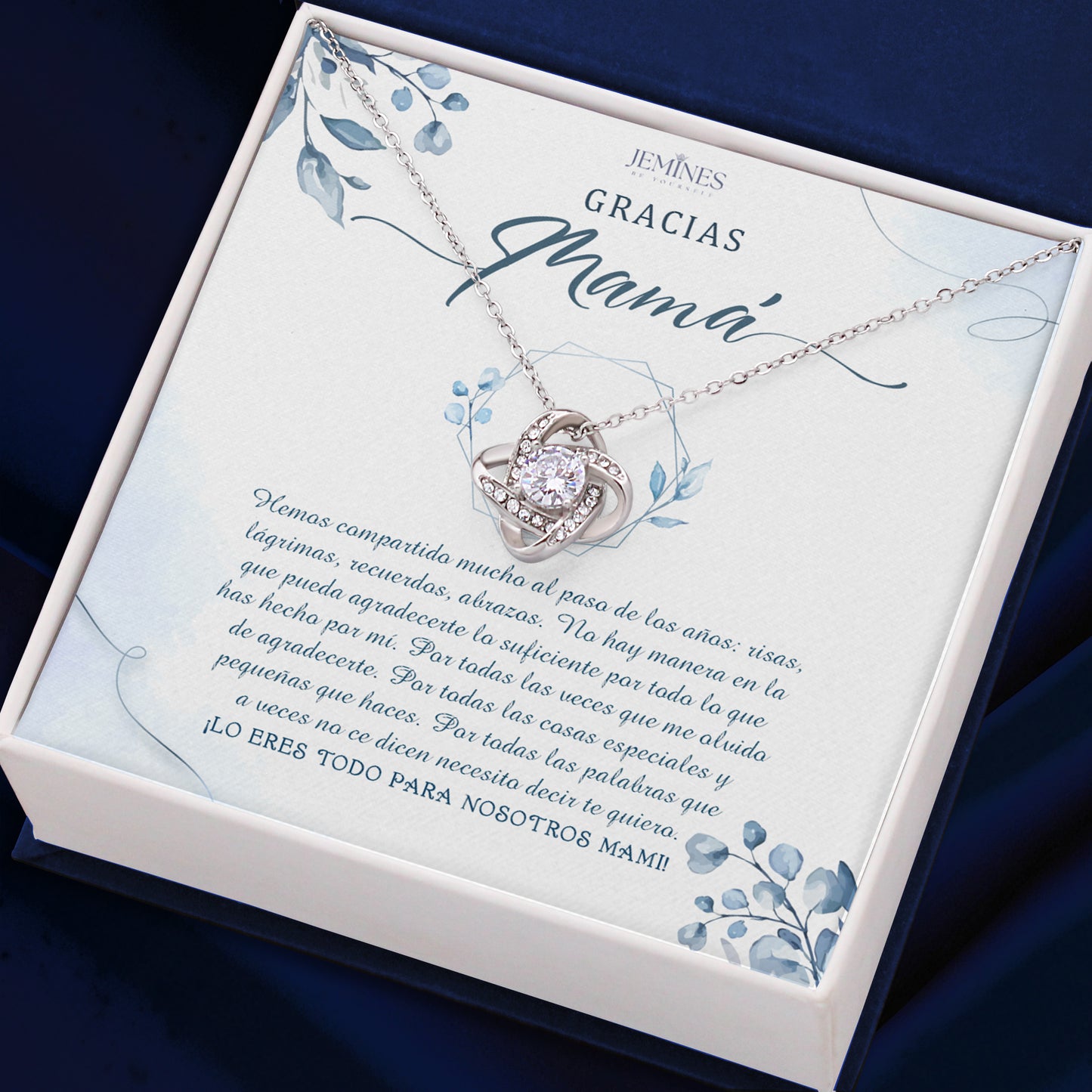 Mama Love Knot Necklace Elegant Spanish Gifts