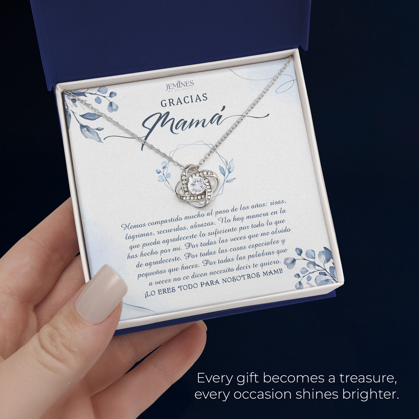 Mama Love Knot Necklace Elegant Spanish Gifts
