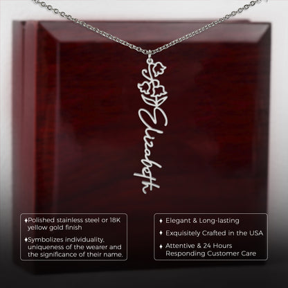May Birth Flower Necklace Custom Gifts