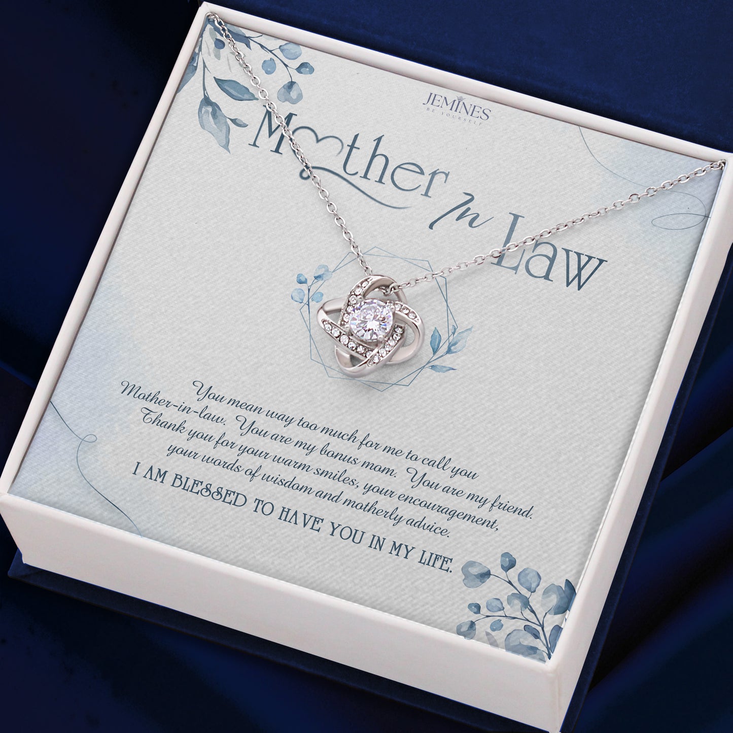 Mother-In-Law Love Knot Necklace Elegant Gifts