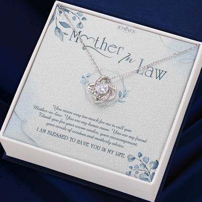 Mother-In-Law Love Knot Necklace Elegant Gifts