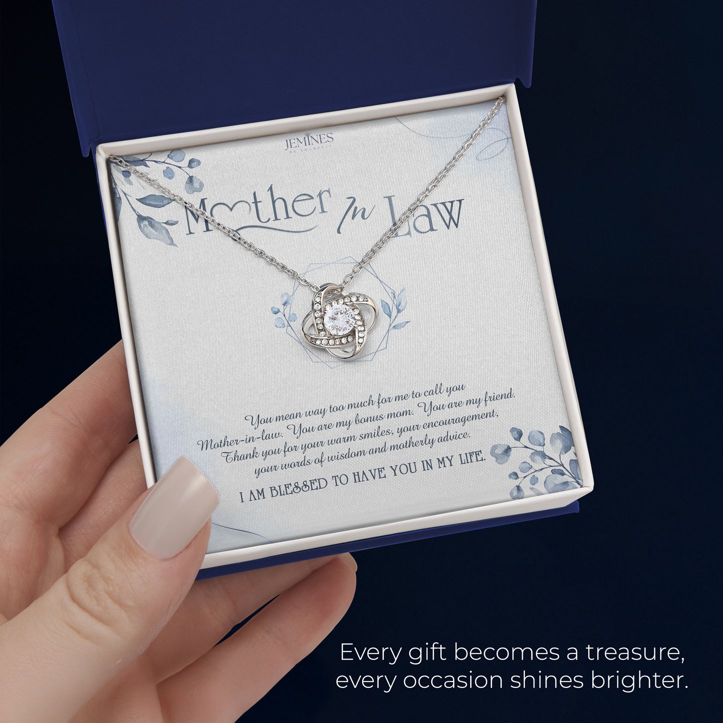 Mother-In-Law Love Knot Necklace Elegant Gifts