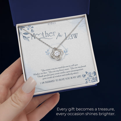 Mother-In-Law Love Knot Necklace Elegant Gifts