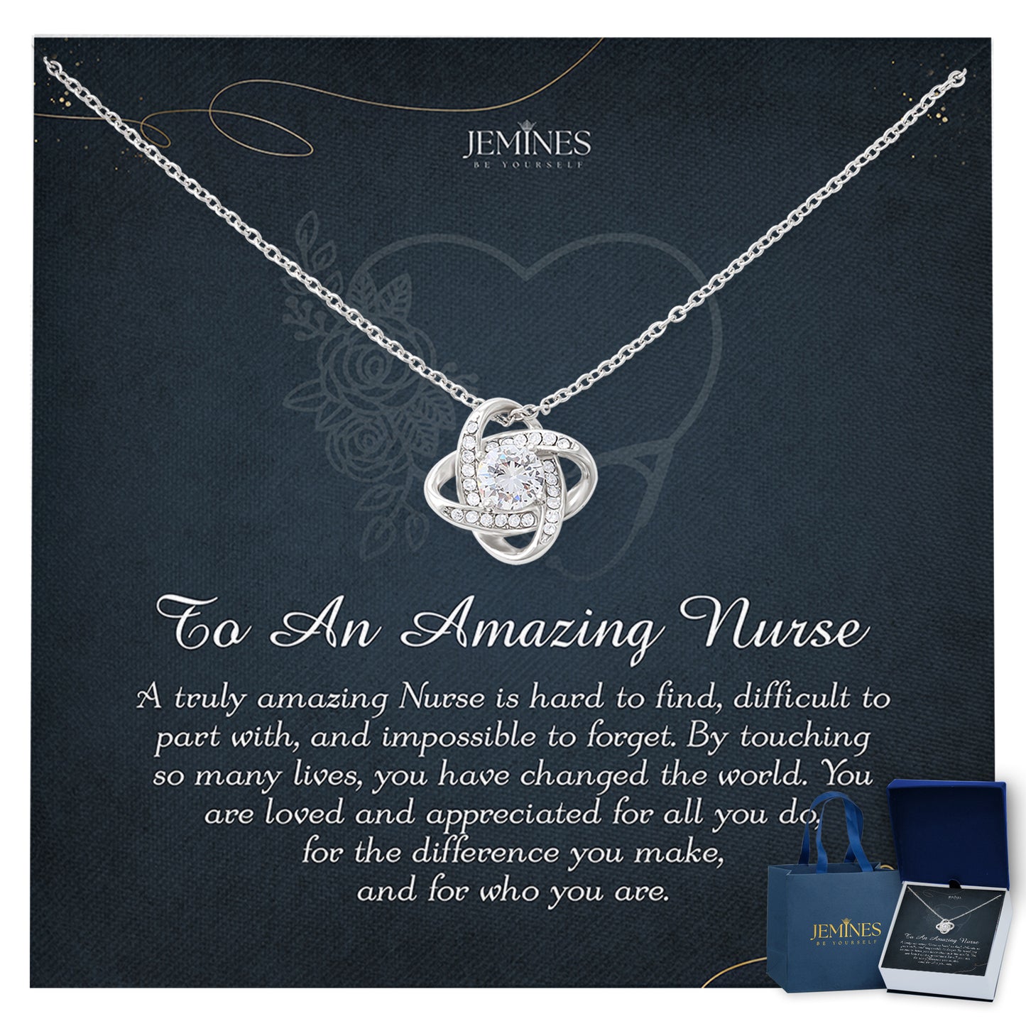 Nurse Love Knot Necklace Elegant Gifts