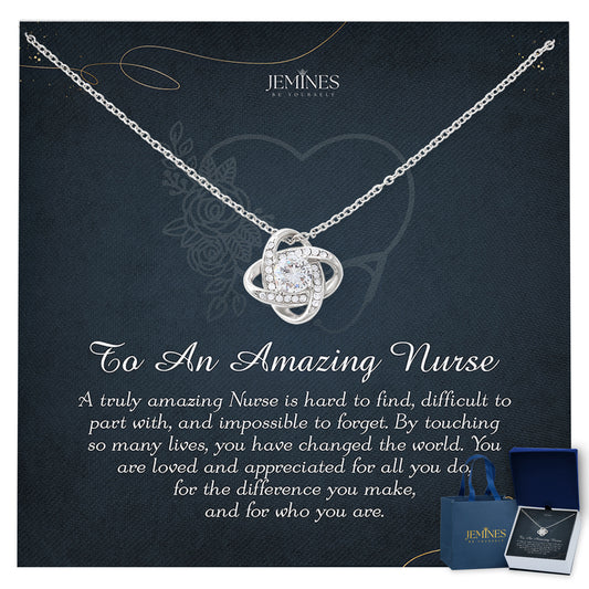 Nurse Love Knot Necklace Elegant Gifts