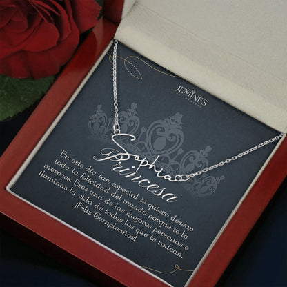 Princesa Custom Signature Name Necklace Gifts
