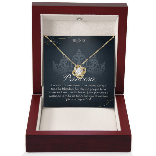 Princesa Love Knot Gold Necklace Elegant Gifts