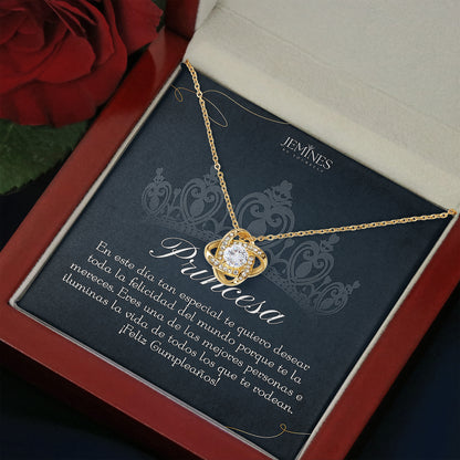 Princesa Love Knot Gold Necklace Elegant Gifts