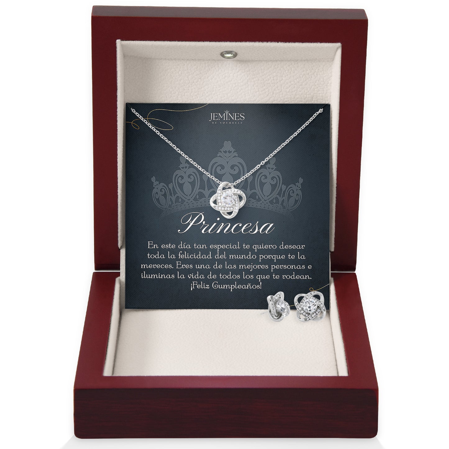 Princesa Love Knot Set Necklace Elegant Gifts