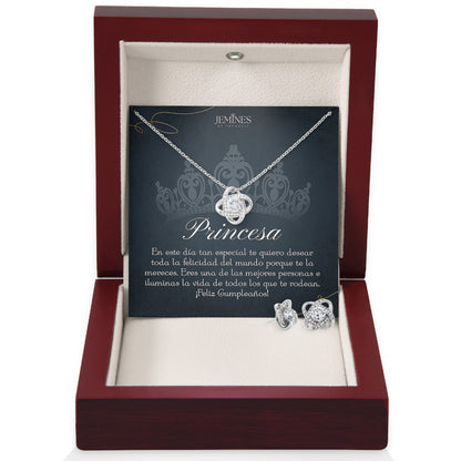 Princesa Love Knot Set Necklace Elegant Gifts