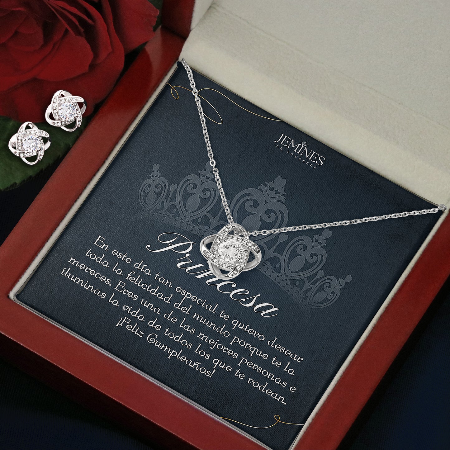 Princesa Love Knot Set Necklace Elegant Gifts