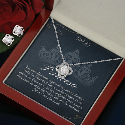 Princesa Love Knot Set Necklace Elegant Gifts