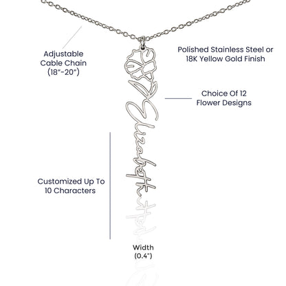 September Birth Flower Necklace Custom Gifts