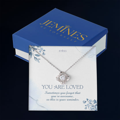 You Are Loved Love Knot Necklace Elegant Gifts