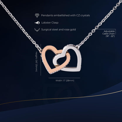 Interlocking Heart Necklace Elegant Gifts
