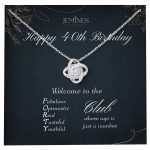JEMINES 40th Birthday Love Knot Women Necklace Gifts
