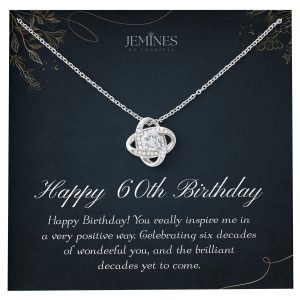 JEMINES 60th Birthday Love Knot Women Necklace Gifts