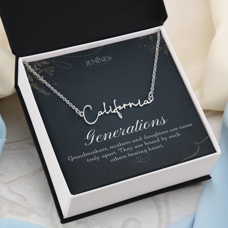 JEMINES Amazing Grandmother Signature Name Necklace