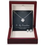 JEMINES Apologize Grandma Love Knot Necklace Set Gifts