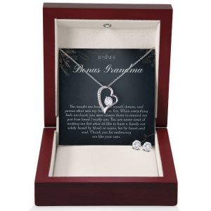 JEMINES Bonus Grandma Forever Love Necklace Set Gifts