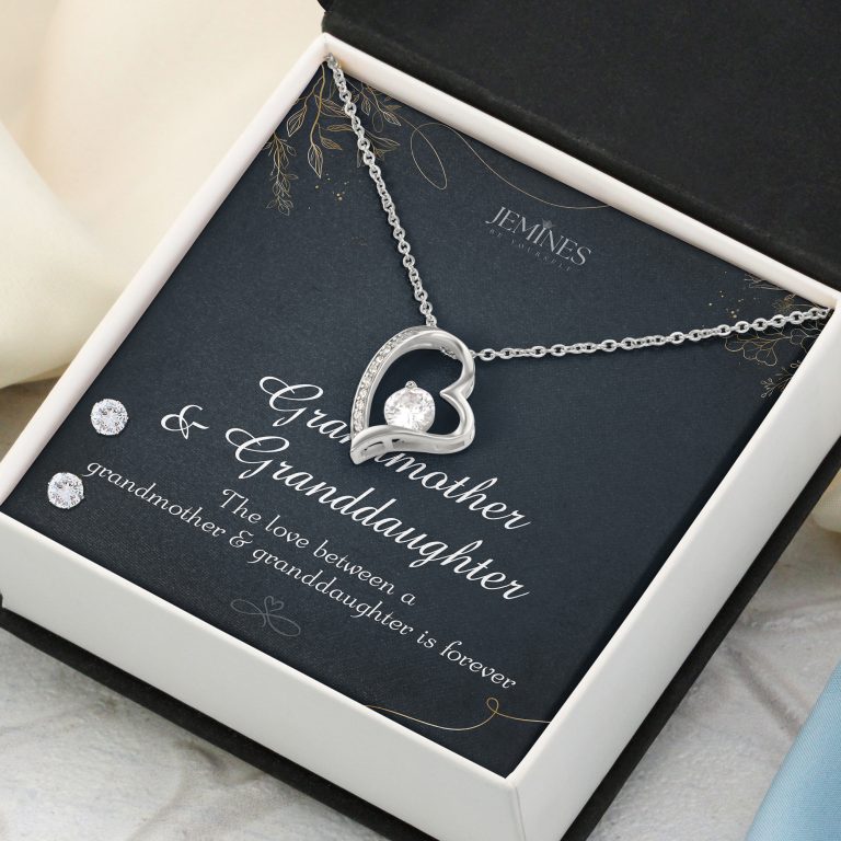 JEMINES Bonus Grandma Forever Love Necklace Set Gifts