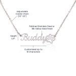 JEMINES Cat Mom Custom Paw Print Name Necklace Gifts