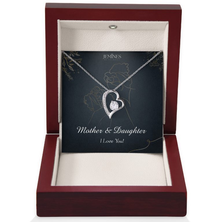 JEMINES Daughter Forever Love Necklace with Message Card