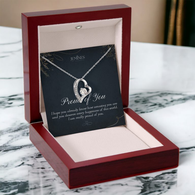 JEMINES Daughter Forever Love Necklace with Message Card