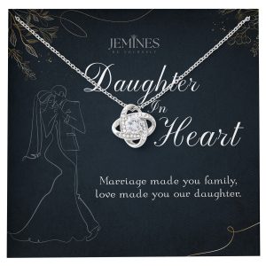 JEMINES Daughter In Law Wedding Love Knot Necklace Gifts