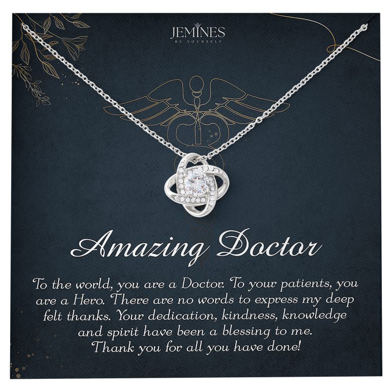 JEMINES Doctor Appreciation Love Knot Necklace Gifts