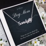 JEMINES Dog Mom Custom Paw Print Name Necklace Gifts