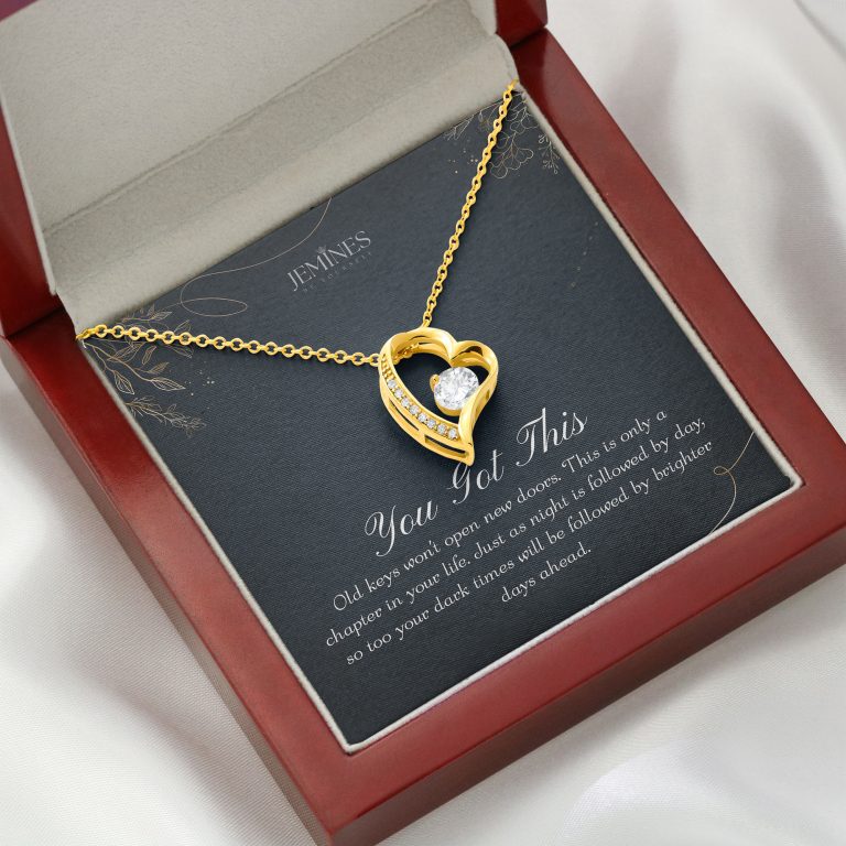 JEMINES Encouraging Mom Recovery Forever Love Gold Necklace