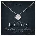 JEMINES Enjoy the Journey Inspirational Love Knot Necklace