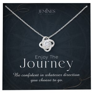 JEMINES Enjoy the Journey Inspirational Love Knot Necklace