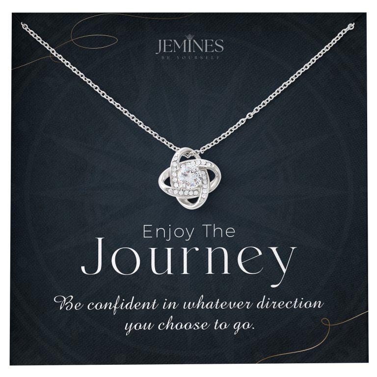 JEMINES Enjoy the Journey Inspirational Love Knot Necklace