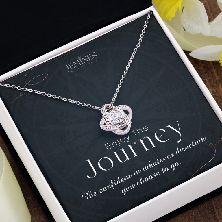 JEMINES Enjoy the Journey Inspirational Love Knot Necklace