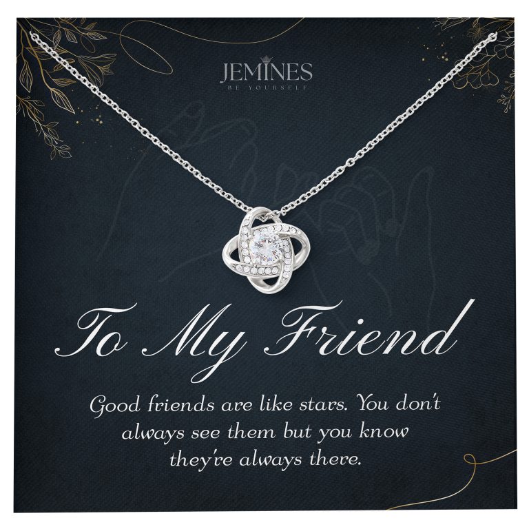 JEMINES Friend Bff Bridesmaid Love Knot Necklace Gifts