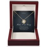 JEMINES Giant Sorry for Mom Love Knot Gold Necklace Gifts