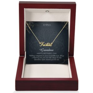 JEMINES Grandma Mother's Day Custom Name Gold Necklace