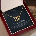 JEMINES Grandmom Granddaughter Interlocking Gold Necklace