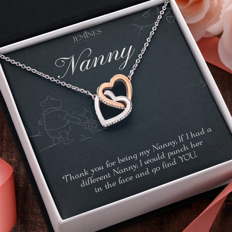 JEMINES Grandmother Grandson Interlocking Hearts Necklace