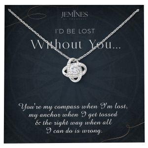 JEMINES I Would Be Lost Without You Love Knot Necklace