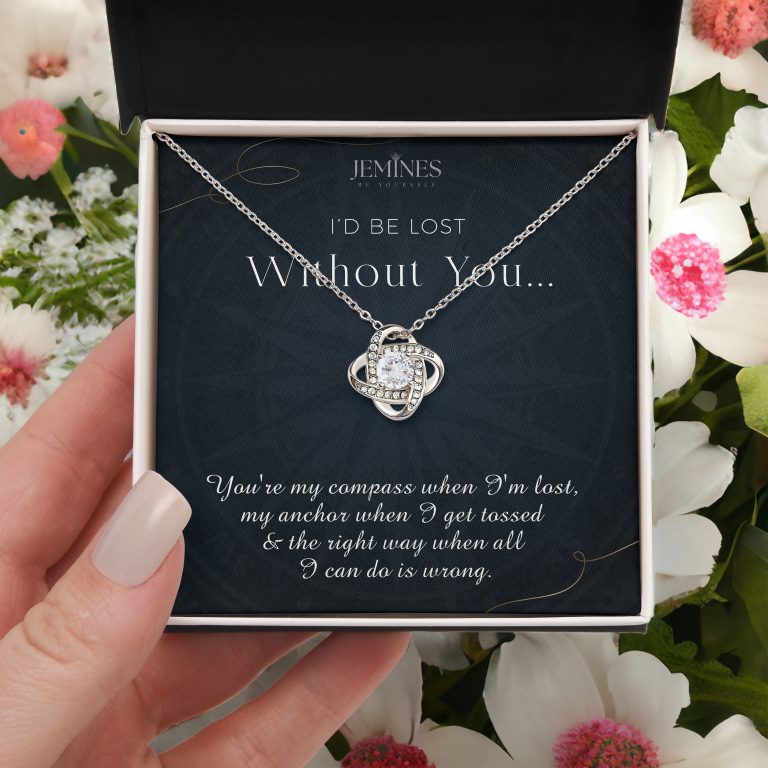 JEMINES I Would Be Lost Without You Love Knot Necklace