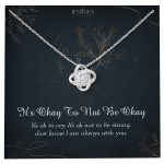 JEMINES Its Okay Encouraging Cheer Up Love Knot Necklace