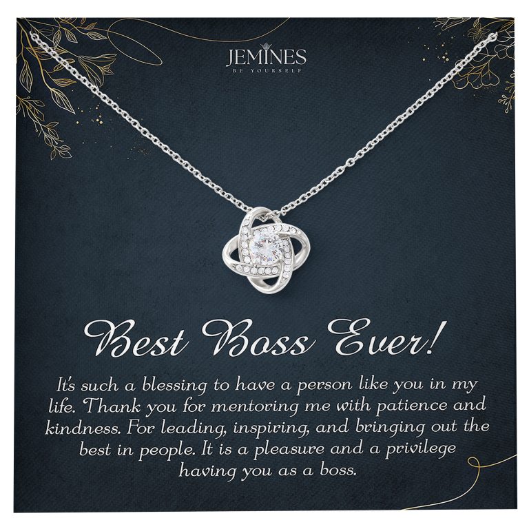 JEMINES Lady Boss Appreciation Love Knot Necklace Gifts