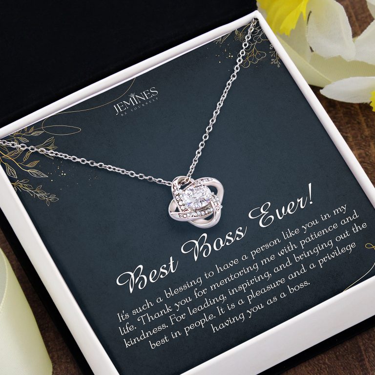 JEMINES Lady Boss Appreciation Love Knot Necklace Gifts