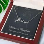 JEMINES Mom Line Art Custom Signature Name Necklace Gifts